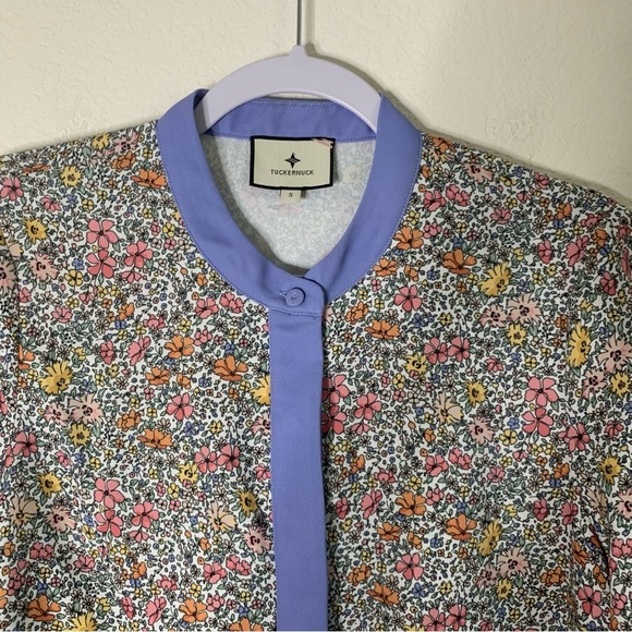 Tuckernuck Womens petite poppy floral Royal shirt dress S - Picture 6 of 9